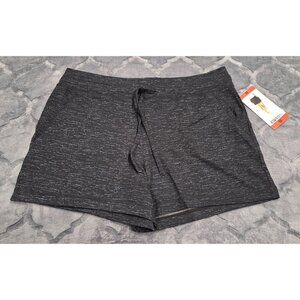 NEW  32 Degrees Cool Ladies Black Heathered Fleece Shorts/Sz. M